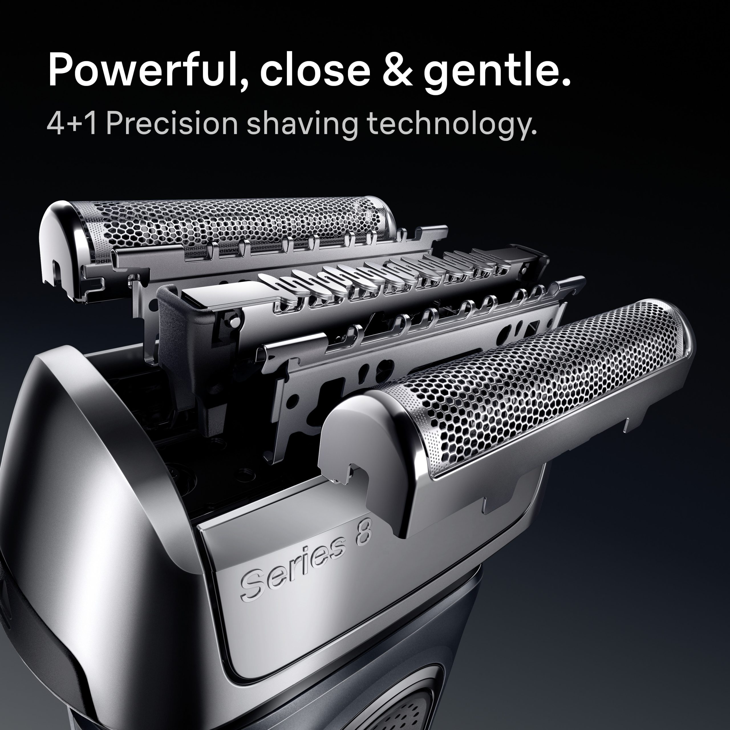 Braun Electric Shaver Head Replacement Part 83m Silver, Compatible with Series 8 Electric Razors for Men - Image 4