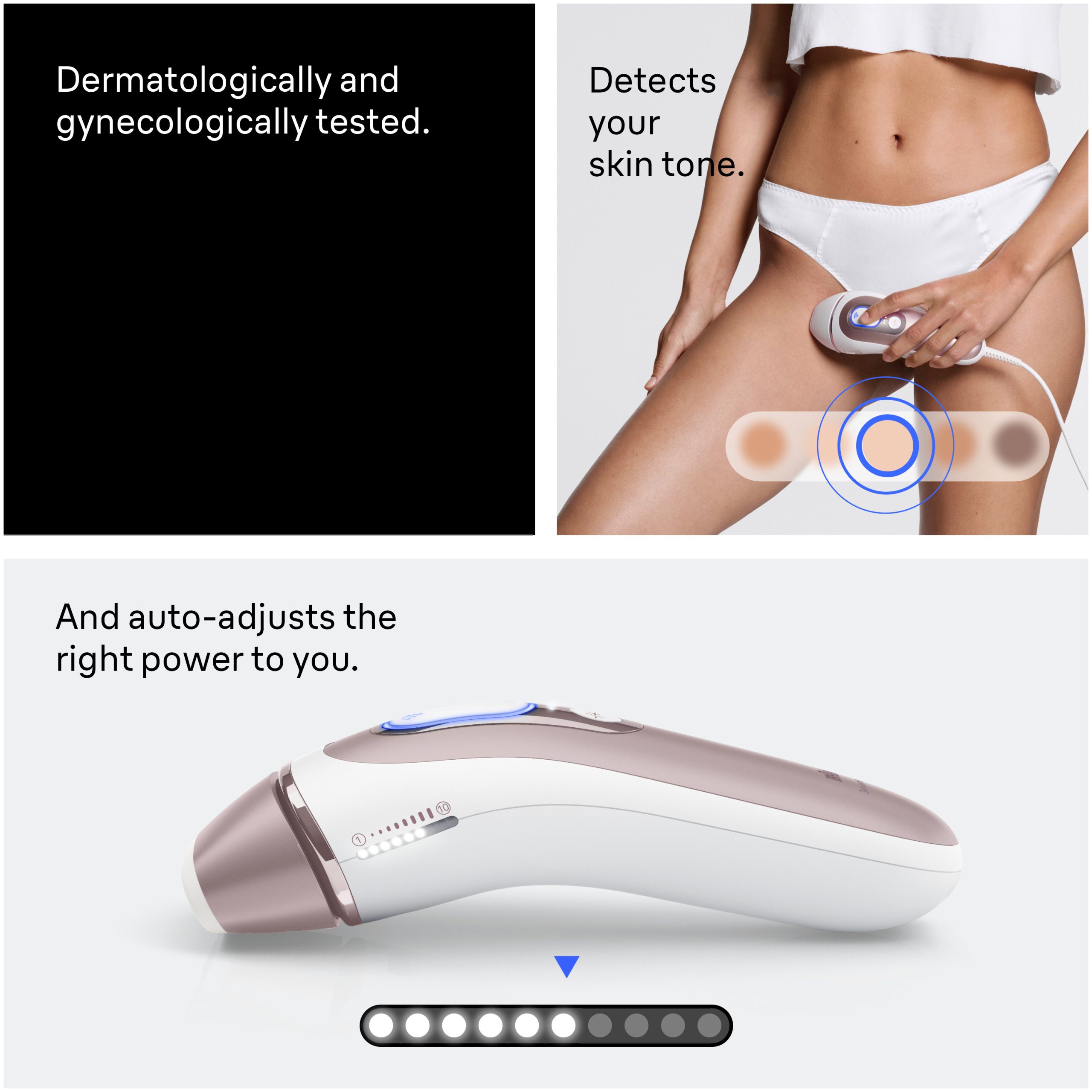 Braun Skin iexpert Smart IPL: At Home Alternative to Laser Hair Removal with 3 Caps and Leather Pouch, PL7243 - Image 6